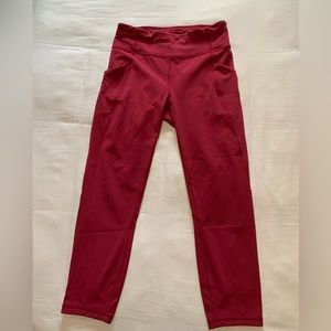 Lululemon Tights Leggings Size 8 22” Inseam Red/Pink